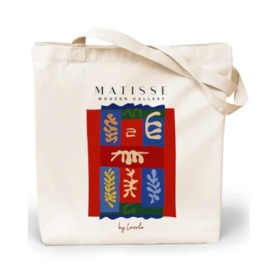 Afbeelding van Loxato stoffen zak bedrukt, tas, bedrukte 100% katoenen 35 x 42 8 cm (b h d), draagtas, canvas 220 g/m2, jute met print, boodschappentas lang hengsel 70 cm, boodschappenzak