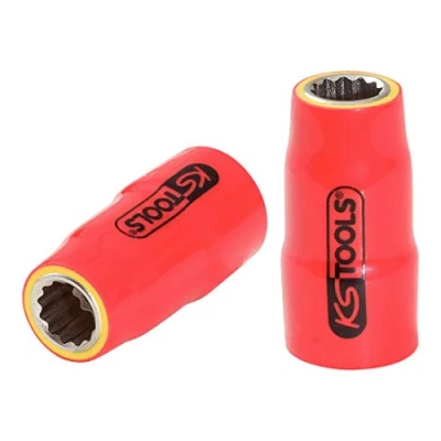 Afbeelding van KS Tools, Dopsleutel + dopmoer, 3/8&quot; bus met beschermende isolatie (7/8&quot;)