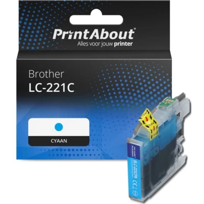 Afbeelding van Huismerk Brother LC 221C Inktcartridge Cyaan