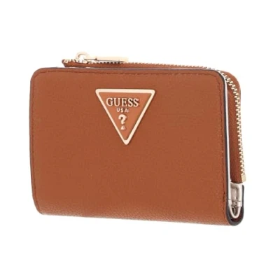 Afbeelding van GUESS Laurel SLG Medium Zip Around Wallet Cognac