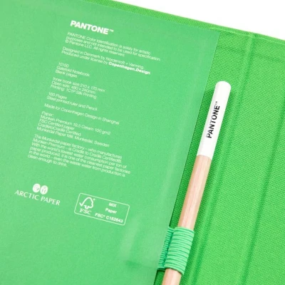 Afbeelding van Copenhagen Design Notitieboek Gelinieerd met Potlood Green 2422 C Papier Groen