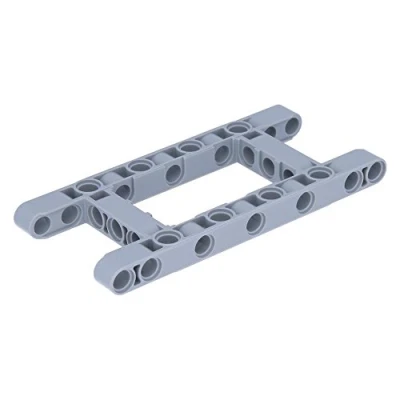 Afbeelding van LEGO 5 x Technic, liftarm 11 Open Center Frame Dik Light Bluish Gray