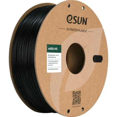 Afbeelding van eSUN ABS+ Filament 1.75mm, eABS+HS Hoge Snelheid 3D Printer ABS Plus, Maatnauwkeurigheid +/ 0.03mm, 1KG Spoel (2.2 LBS) voor Snel Printen (Zwart, 1KG)