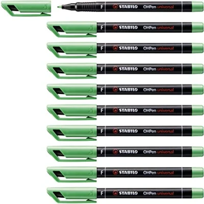 Afbeelding van Overheadstift STABILO OHPen universal permanent fijn 10 stuks groen