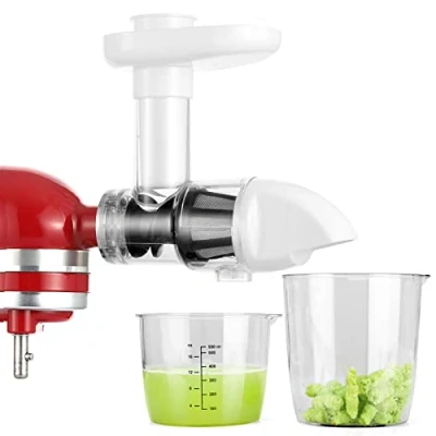 Afbeelding van Gdrtwwh juicer opzetstuk voor KitchenAid standmixer, slow citruspers, accessoires, kau sapcentrifuge groenten en fruit (wit)