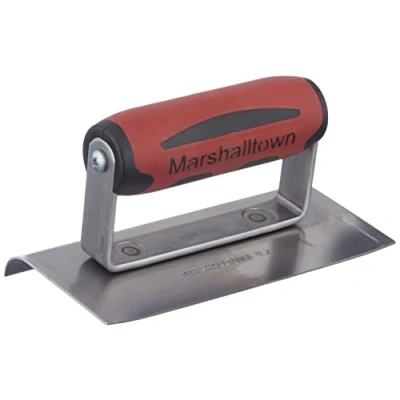 Afbeelding van Marshalltown 136D 6 x 3 stalen kantenkelle gebogen uiteinden 3/8R, 1/2L DuraSoft greep