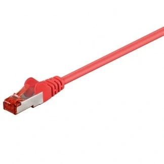 Afbeelding van S/FTP CAT6 Gigabit netwerkkabel / rood LSZH 0,25 meter