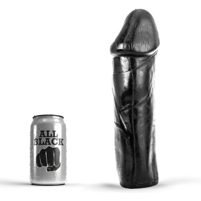 Afbeelding van Zwarte realistische dildo met grote eikel