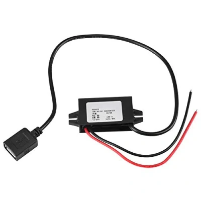 Afbeelding van Haofy DC Buck Adapter 12 V / 24 naar USB 5 3 A converter, Converter tot spanningsomvormer met voor auto, motorfiets, oplader,
