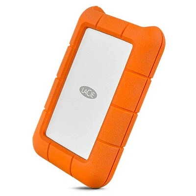 Afbeelding van LaCie Rugged USB C, 1TB, Portable External Hard Drive, Drop, Shock, Dust, Rain Resistant, for Mac &amp; PC, incl. C w/o A cable, 2 year Rescue Services (STFR1000800)