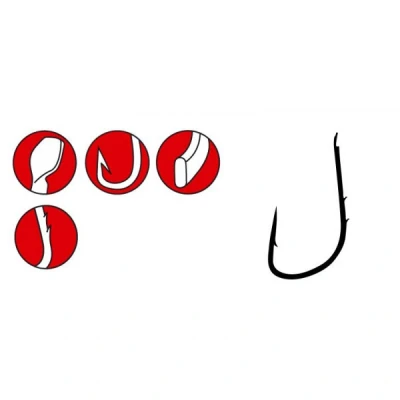 Afbeelding van Gamakatsu LS 2120F Hooks Black #8 (25 stuks) Witvis haken