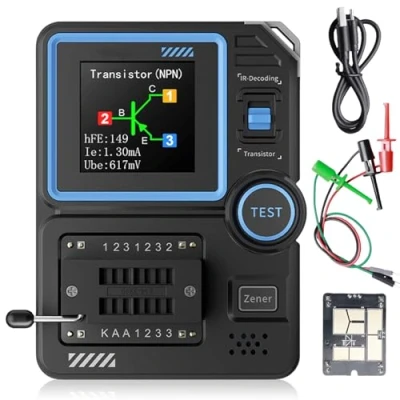 Afbeelding van LCR P1 transistortester, transistormeter met kleurendisplay, diodencondensator, weerstandsmeter, ESR meter, weerstandmeter, multifunctionele tester, NPN PNP MOSFET IR