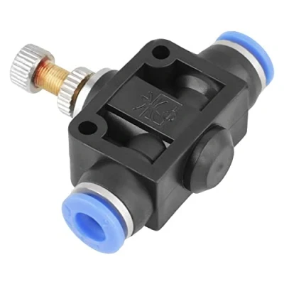 Afbeelding van 10st 6mm Pneumatische Luchtklep Flow Controller Throttle Push In One Touch Pneumatics Valve: