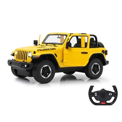Afbeelding van Jeep Wrangler JL 1:14 jaune 2,4GHz Porte manuelle