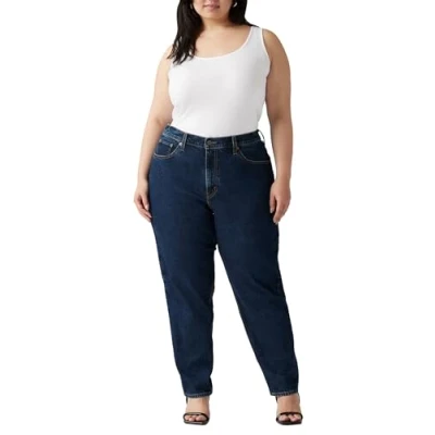 Afbeelding van Levi&#039;s Plus &#039;80S MOM Jeans Tapered Fit, Dames, Maat: 46x32, Eroded way