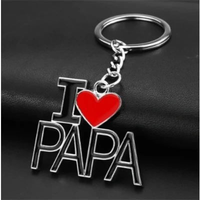Afbeelding van Go Gadget Sleutelhanger I Love Papa Vaderdag Verjaardag Liefste Vader