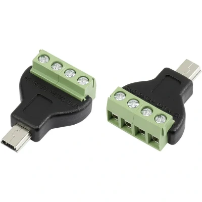 Afbeelding van TRU COMPONENTS MN USB4M USB connector met schroefaansluiting Stekker, recht Mini stekker type B Inhoud: 1 stuk(s)