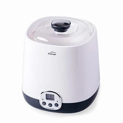 Afbeelding van Lacor 69345 Hera yoghurtmaker, zeer stil, ideaal voor kefir en Griekse yoghurt, bevat 48 uurs timer, led display, inhoud: 1 l, Ø 17,5 x 20 cm, wit