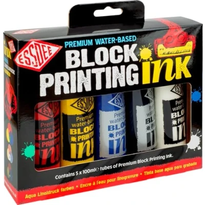 Afbeelding van Essdee Printing ink 5 pack Primary x 100ml (01 23)