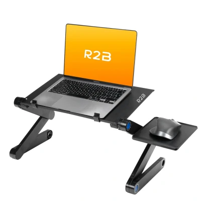 Afbeelding van R2B Laptoptafel verstelbaar en opvouwbaar Model &quot;&quot;Tilburg&quot;&quot; 360 graden rotatie Laptop standaard