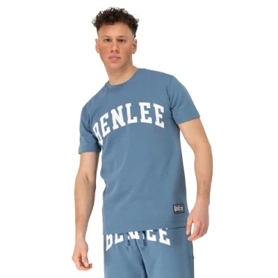 Afbeelding van BENLEE Heren T shirt normale pasvorm Albion, blauw/wit/zwart, L, L