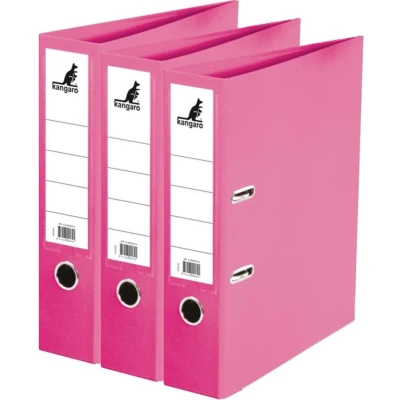 Afbeelding van 3x Ringmappen/ordners roze A4 75 mm Opbergmap