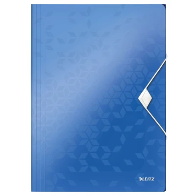 Afbeelding van Elastomap Leitz WOW A4 3 kleppen PP blauw