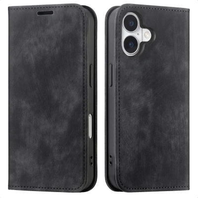 Afbeelding van Apple iPhone 16 Hoesje Kunststof imoshion Bookcase Zwart Telefoonhoesje
