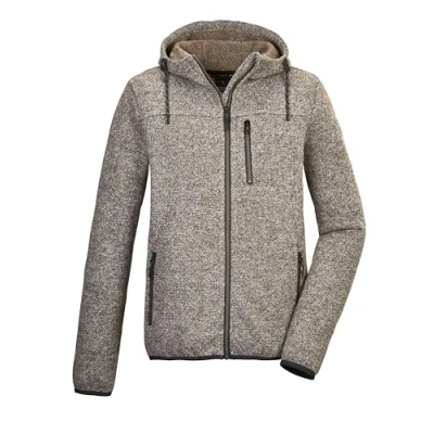 Afbeelding van G.I.G.A. DX heren Gebreid fleecejack/fleecejack met capuchon GW 54 MN KNTFLC JCKT, olive brown, M, 42275 000