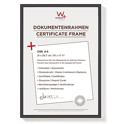 Afbeelding van walther+ design KV130B Wissellijst Papierformaat: DIN A4 Zwart
