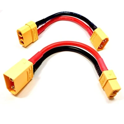 Afbeelding van VUNIVERSUM 2 stuks premium adapterset XT90 naar XT60 bus stekker mannelijk vrouwelijke adapterkabel voor Lipo accu 10 cm 12AWG hoge stroom siliconen kabel RC