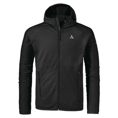 Afbeelding van Schöffel Cascata MNS, fleecejack voor heren, met capuchon van 2 weg stretch, warme outdoorjas buitenzakken