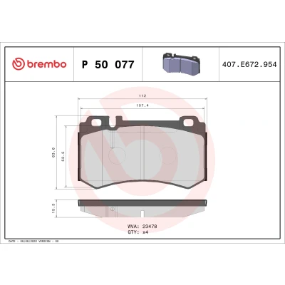 Afbeelding van Brembo Remblokset P 50 077