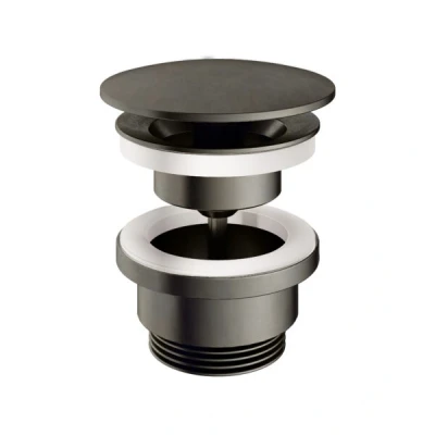 Afbeelding van HotBath Pal always open plug met schroef rond verouderd ijzer