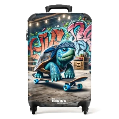 Afbeelding van NoBoringSuitcases.com® Kinder koffer skateboard Reiskoffer kinderen jongens 55x35x25