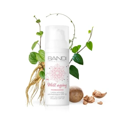 Afbeelding van Verjongende SPF 50 Emulsie Ultieme Bescherming tegen UVA, UVB, HEV en IR Stralen Anti Aging, Hydraterende Verstevigende Gezichtscrème met Antioxidant Ginseng Complex Planten Collageen.