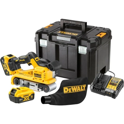 Afbeelding van DeWalt DCW220P2 Accu Bandschuurmachine 18V 5.0Ah Li ion in T Stak QW