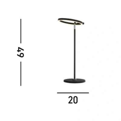 Afbeelding van Searchlight Moderne tafellamp Space zwart EU32802BK