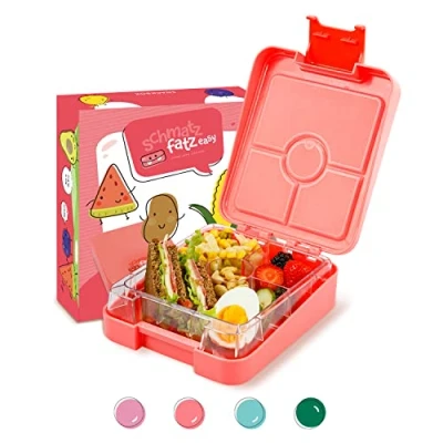 Afbeelding van Schmatzfatz easy kinder snackbox, broodtrommel met vakken, lunchbox (turquoise)