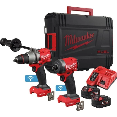 Afbeelding van Milwaukee M18 ONEPP2A3 502X FUEL™ powerpack ONE KEY™2 kit (M18ONEPD3, ONEID3, 2 x 5,0 Ah) 4933493244