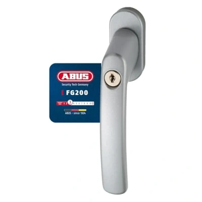 Afbeelding van ABUS Afsluitbare Raamgreep FG200 AB208 Set van 10 Raamknop met Drukcilinder, Gelijksluitend Veiligheidsniveau 3 88561 Zilver