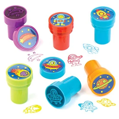 Afbeelding van Baker Ross zelfkleurende stempel &quot;Zonnesysteem&quot; als grappig speelgoed voor kinderen tegen een gunstige prijs perfect kleine party verrassing (10 stuks)