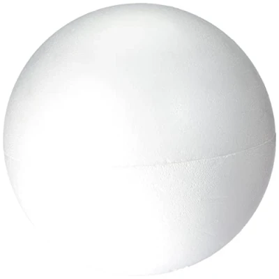 Afbeelding van Rayher 3306100 piepschuim bal, wit, deelbaar, 2 halve schalen, 30 cm ø, om te knutselen, beplakken, decoreren en beschilderen