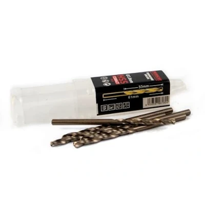 Afbeelding van Ferrcan Metaalboor HSS DIN338 M35 5% kobalt turbomax voor het boren in roestvrij staal, ijzer en andere metalen, verpakking van 5 stuks per maat (3 mm)