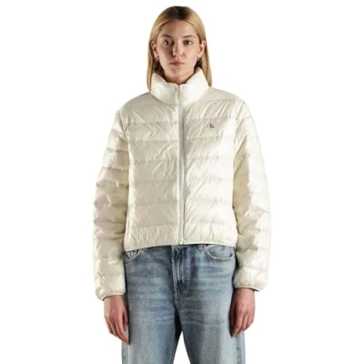 Afbeelding van Calvin Klein Jeans Dames UL DOWN SHINE Puffer J20J224698 Jacket, Wit (Ivoor), XS, XS