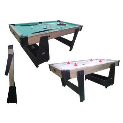 Afbeelding van Airhockey/Pooltafel TopTable Twist 2 1 Max Mobile, Wood Bestel bij Championshop.nl: Persoonlijk Advies &amp; Eigen Showroom