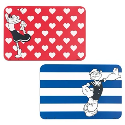 Afbeelding van Excelsa Olivia &amp; Popeye Set van 2 placemats, rood en blauw, 43 x 29 cm, stuks