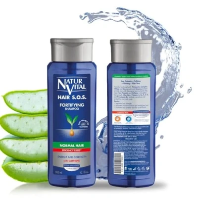 Afbeelding van NaturVital Natur und Leben Shampoo tegen haaruitval, normaal haar, blauw, frish, 300 ml