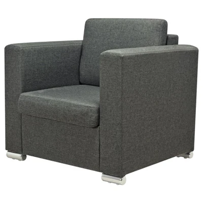 Afbeelding van vidaXL Fauteuil stof donkergrijs