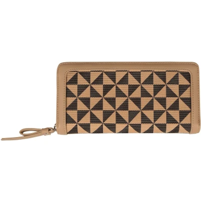 Afbeelding van Gabor Portemonnee Meria Long Zip Wallet Printed Black Beige